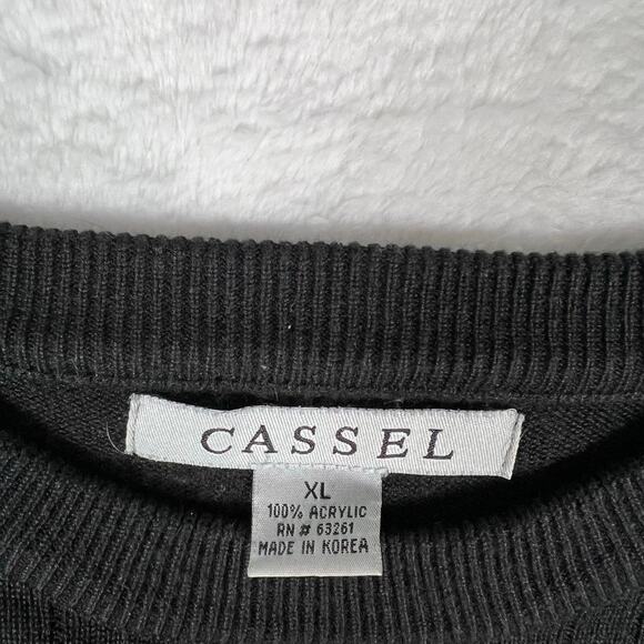 Cassel Black Lightweight Long Sleeve Sweater XL - Picture 3 of 9